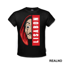 Lisabon - Lisboa - Half Mask - La Casa de Papel - Money Heist - Majica