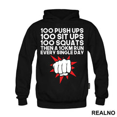 100 Push Ups 100 Sit Ups 100 Squats Then 10KM Run Every Single Day - One Punch Man - Majica