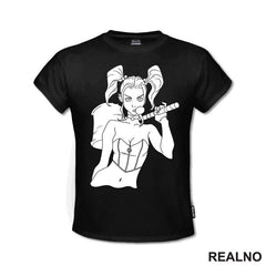 Line Drawing With Hammer - Harley Quinn