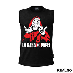 Middle Fingers Logo Text - La Casa de Papel - Money Heist - Majica