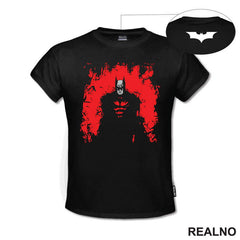 Red Background - Scratched - Batman