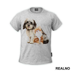 Cute Cat and Dog Drawing - Životinje