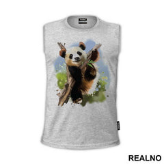 Panda On A Branch - Životinje