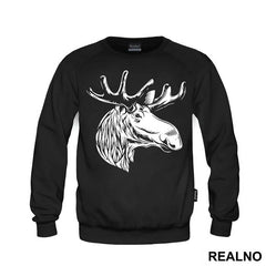 Moose Head Illustration - Životinje