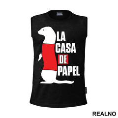 Sofia - Ferret - Standing - Text Logo - La Casa de Papel - Money Heist - Majica