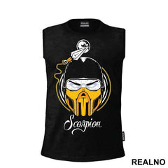 Scorpion Head Illustration - Mortal Kombat