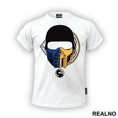 Half Scorpion Half Sub Zero Head Illustration - Mortal Kombat