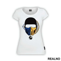 Half Scorpion Half Sub Zero Head Illustration - Mortal Kombat