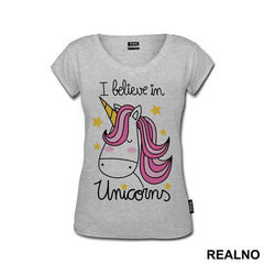I Believe In Unicorns Pink Hair - Jednorog - Majica