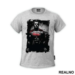 Man Of Steel Black and Red Portrait - Superman