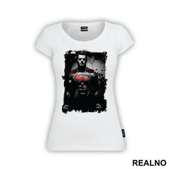 Man Of Steel Black and Red Portrait - Superman