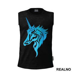 Blue Silhouette - Unicorn - Jednorog - Majica
