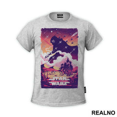 The Force Awakens Purple Poster - Star Wars