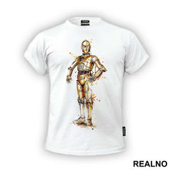 C3PO Watercolor Splash - Star Wars