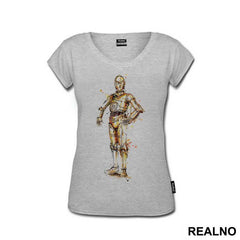 C3PO Watercolor Splash - Star Wars