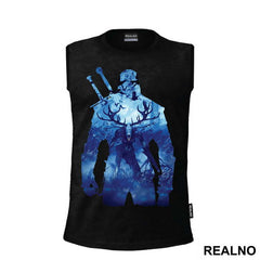 Geralt Blue Double Exposure - The Witcher