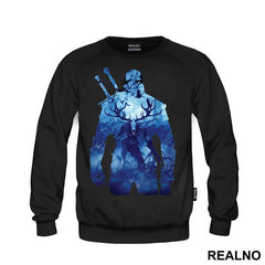 Geralt Blue Double Exposure - The Witcher