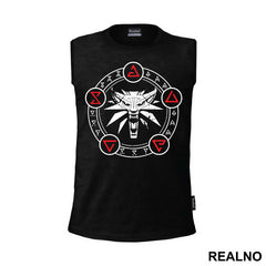 White Wold Red Symbols - The Witcher
