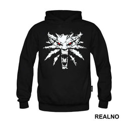 White Wold Splash Logo Red Yeys - The Witcher