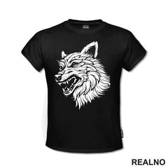 Angry Head Wolf Silhouette - Vuk - Životinje