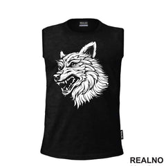 Angry Head Wolf Silhouette - Vuk - Životinje