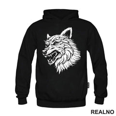 Angry Head Wolf Silhouette - Vuk - Životinje