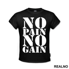 No Pain No Gain Clear And Big - Trening - Majica