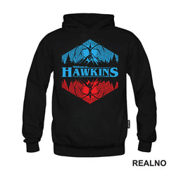 Welcome To Hawkings - Blue And Red - Stranger Things