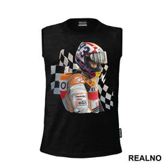 Marquez And A Finish Line Flag - 93 - MotoGP - Sport - Majica