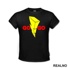 Go Go Logo - Power Rangers - Red And Yellow - Moćni Rendžeri