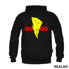 Go Go Logo - Power Rangers - Red And Yellow - Moćni Rendžeri