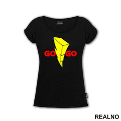 Go Go Logo - Power Rangers - Red And Yellow - Moćni Rendžeri