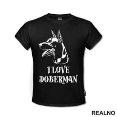 I Love Doberman - Portret - Pas - Dog