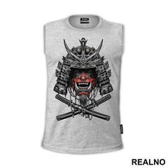 Red Face In The Helmet - Samurai - Majica