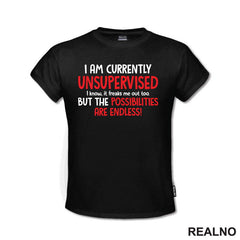 I Am Currently Unsupervised. I Know. It Freaks Me Out Too. But The Possiblities Are Endless! - Humor