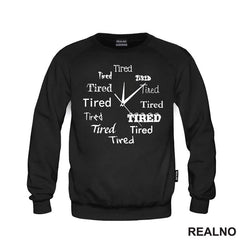 Tired - Mood Wall Clock - Humor