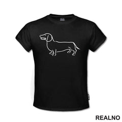 Dachshund Line Drawing - Jazavičar - Pas - Dog