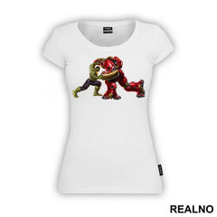 Fight With Hulkbuster - Hulk - Avengers - Majica