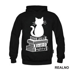 Cat And Books - Illustration - Books - Čitanje - Knjige
