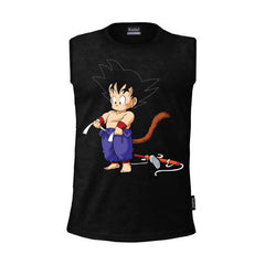 Tying His Belt - Goku - Dragon - Ball - Majica