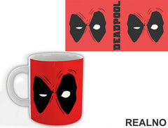 Eyes And Red Background - Deadpool - Šolja