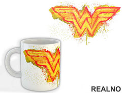 Logo Color Dots Splash - Wonder Woman - Šolja