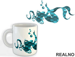 Mermaid Silhouette Bubbles - Sirene - Šolja