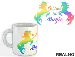 Believe In Magic Silhouettes - Unicorn - Jednorog - Šolja