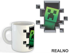 Creeper Peeking - Minecraft - Šolja