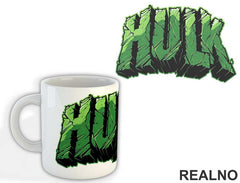 Green Text Logo - Hulk - Avengers - Šolja