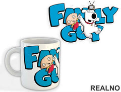 Brian And Stewie In Front Of The Logo - Family Guy - Šolja