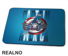 Shield And Logo - Captain America - Avengers - Podloga za miš