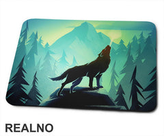 Wolf Howling On The Mountain - Vuk - Životinje - Podloga za miš