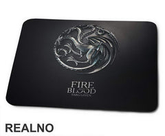 Fire And Blood Metallic - House Targaryen Sigil - Game Of Thrones - GOT - Podloga za miš
